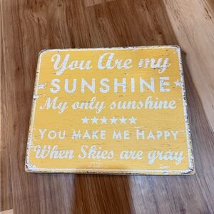 Yellow Inspirational Wooden Sign